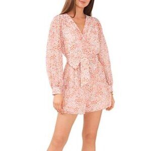 1.State Womens Floral Print Chiffon Romper